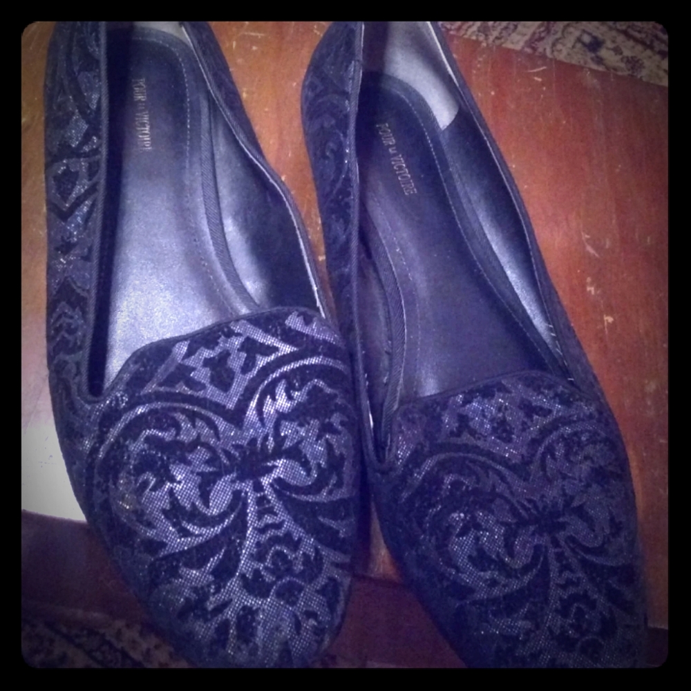 Gothic Jacquard Brocade Flats